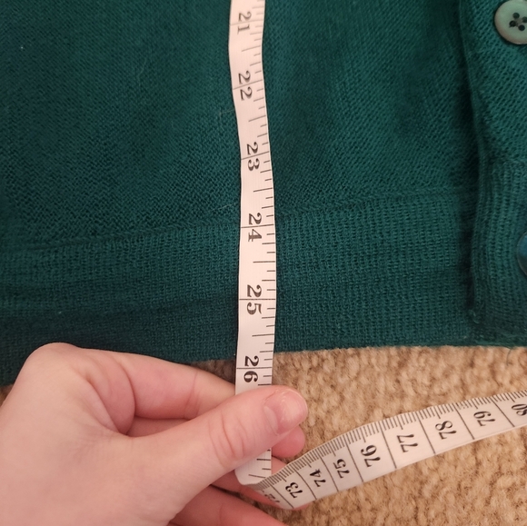 Womens Knit Vintage Sweater Lord Jeff Green Cardigan Size XL #Q372 - Picture 6 of 7